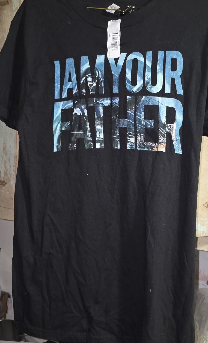 Zuni Sportswear "I Am Your Father" Medium Black Graphic Tee NWT